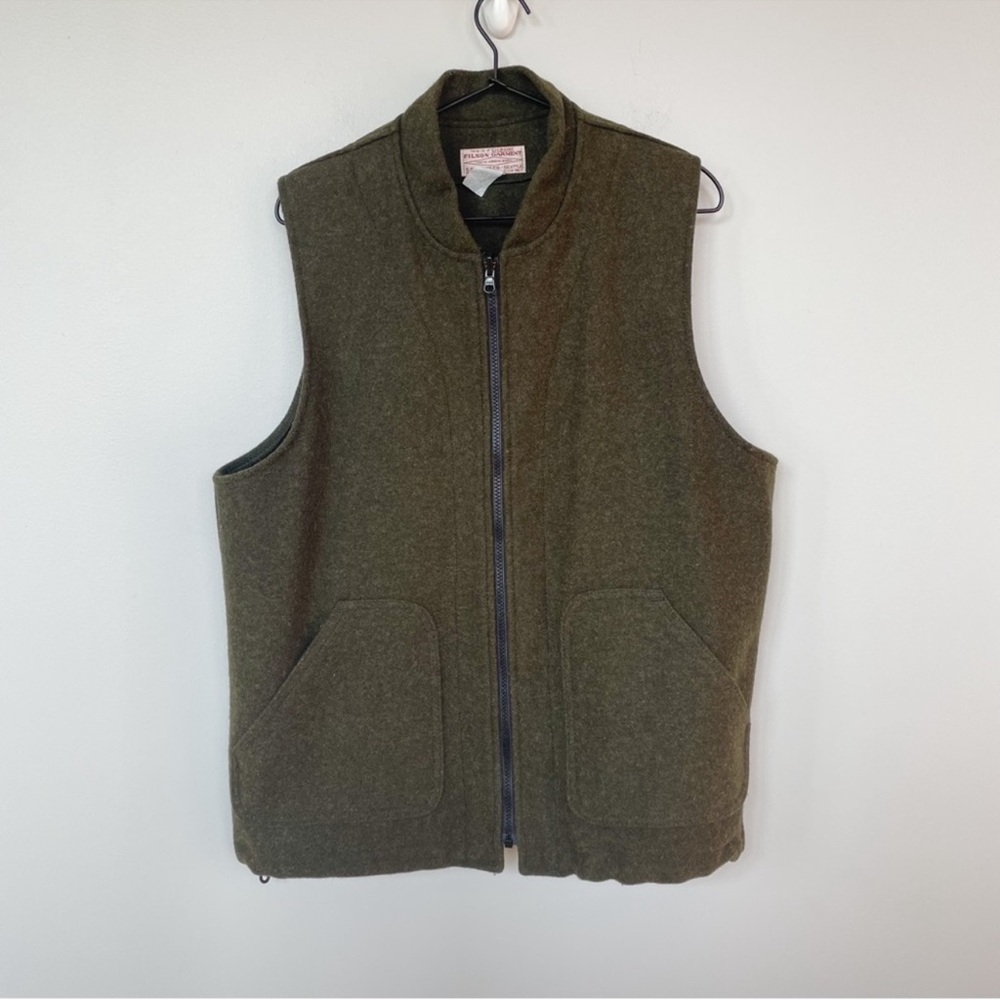 Filson Olive Green Wool Vest